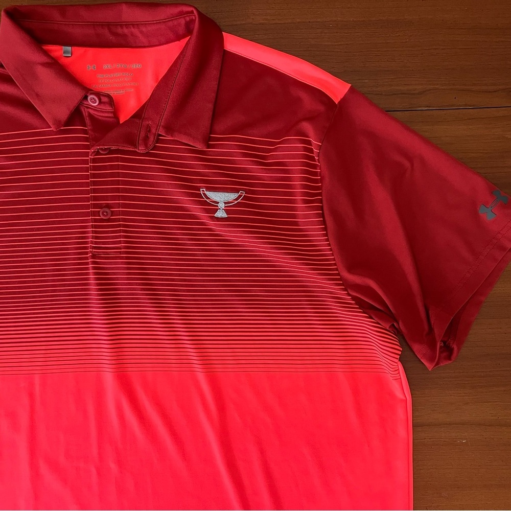 🏌️🏆 Under Armour Playoff Polo 2XL Tour Championship Red Stripe Golf Shirt